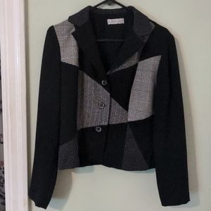 Dress Barn, Black and Gray Suit Jacket, No Size on Tag
